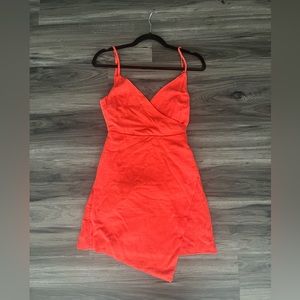 SOLD: Lulus - new with tags - salmon pink tie back asymetrical dress